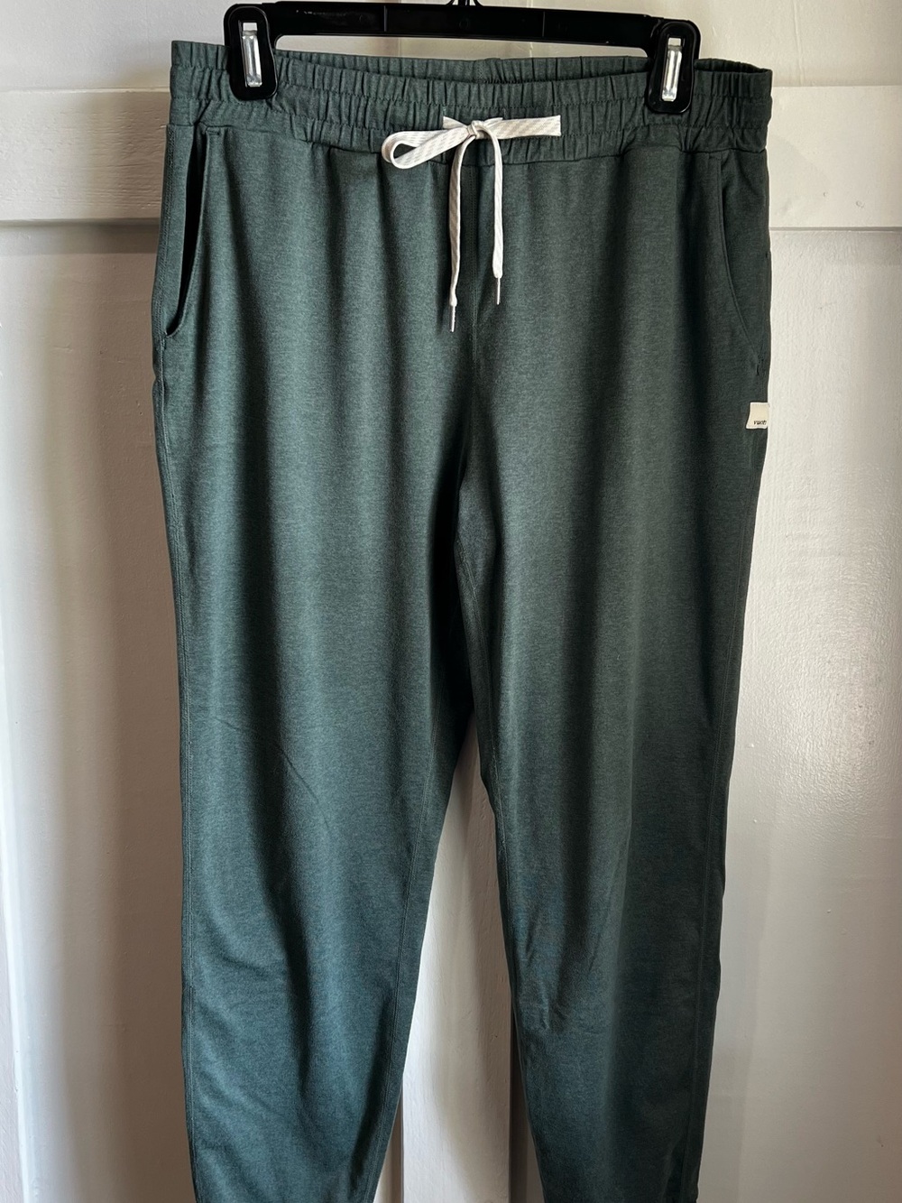 Vuori Dark Green Jogger Pants with White Drawcord